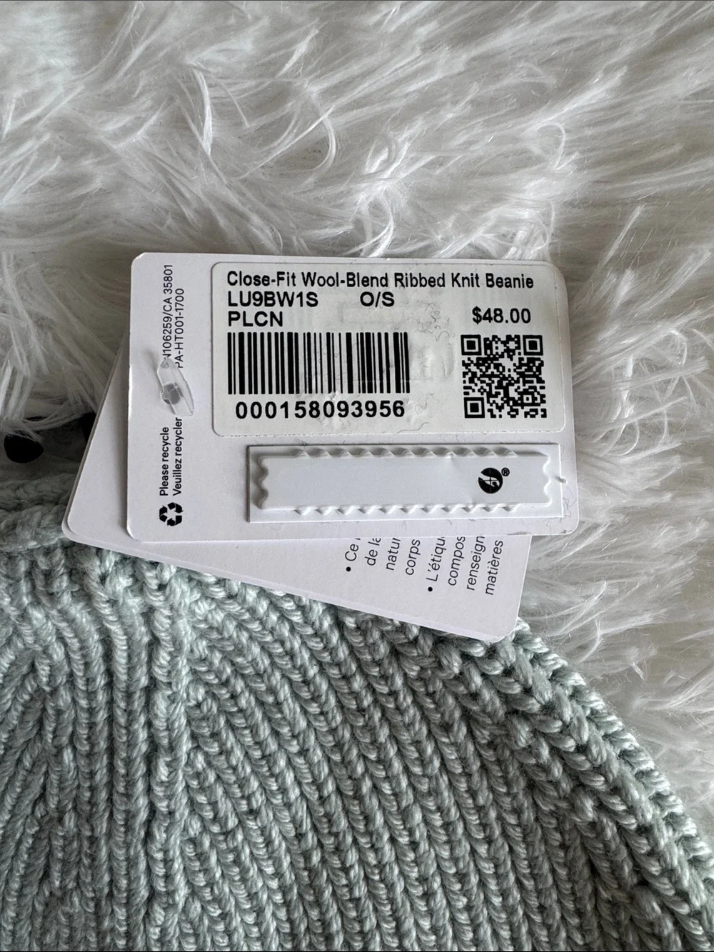 Lululemon Close-Fit Wool-Blend Ribbed Knit Beanie-Color (Pelican)